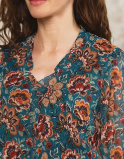 Christine Laure Robes|Robes & Jupes*Robe longue motif bleu