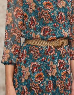 Christine Laure Robes|Robes & Jupes*Robe longue motif bleu