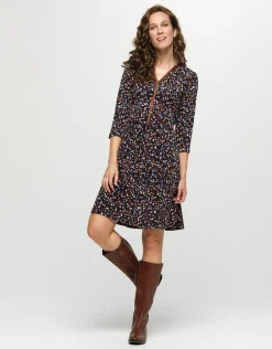 Christine Laure Robes|Robes & Jupes*Robe maille fluide bleue