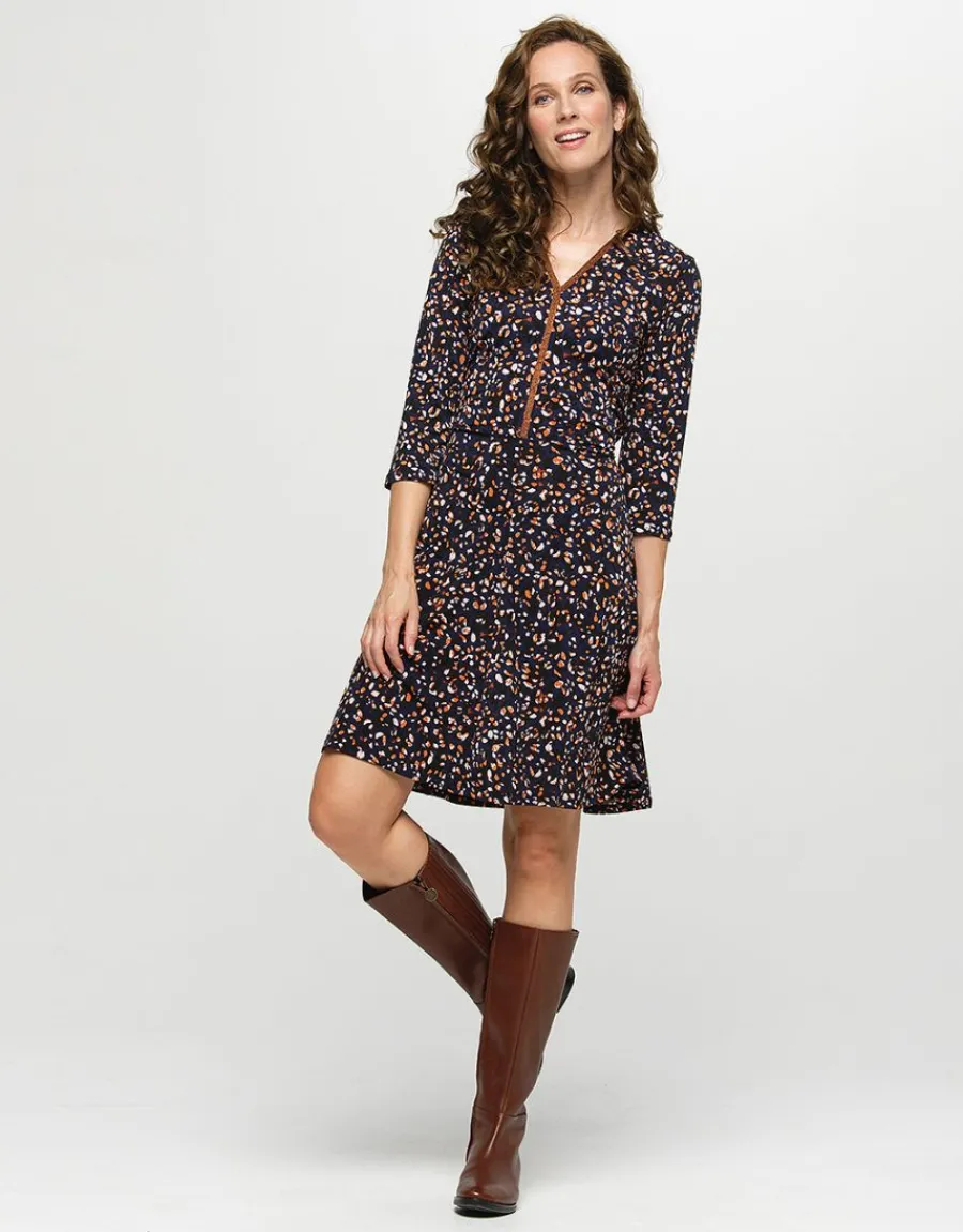 Christine Laure Robes|Robes & Jupes*Robe maille fluide bleue