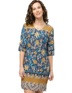 Christine Laure Robes|Robes & Jupes*Robe motifs floraux bleu