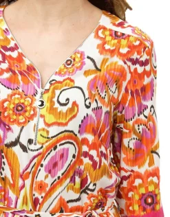 Christine Laure Robes|Robes & Jupes*Robe orange imprimée