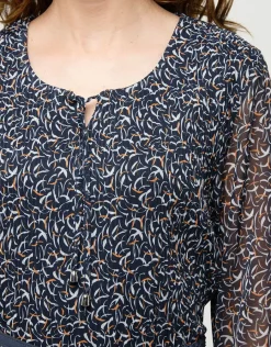 Christine Laure Robes|Robes & Jupes*Robe plissée marine voile