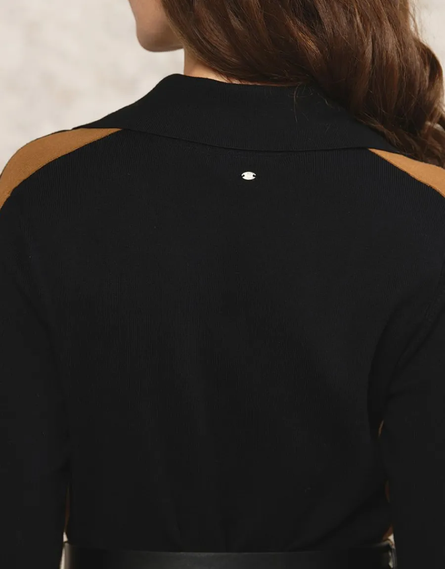 Christine Laure Robes|Robes & Jupes*Robe pull noire ceinturée