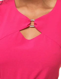 Christine Laure Robes|Robes & Jupes*Robe rose fuchsia chic