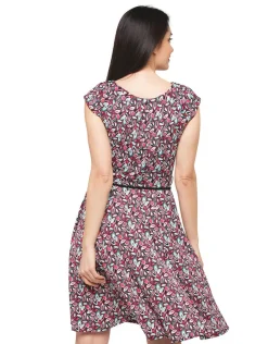 Christine Laure Robes|Robes & Jupes*Robe rose imprimée