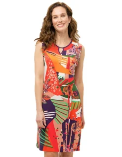 Christine Laure Robes|Robes & Jupes*Robe rouge imprimée