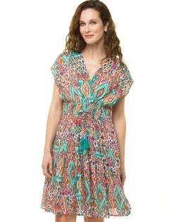 Christine Laure Robes|Robes & Jupes*Robe verte 100% coton