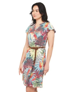 Christine Laure Robes|Robes & Jupes*Robe verte en dévoré