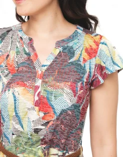 Christine Laure Robes|Robes & Jupes*Robe verte en dévoré