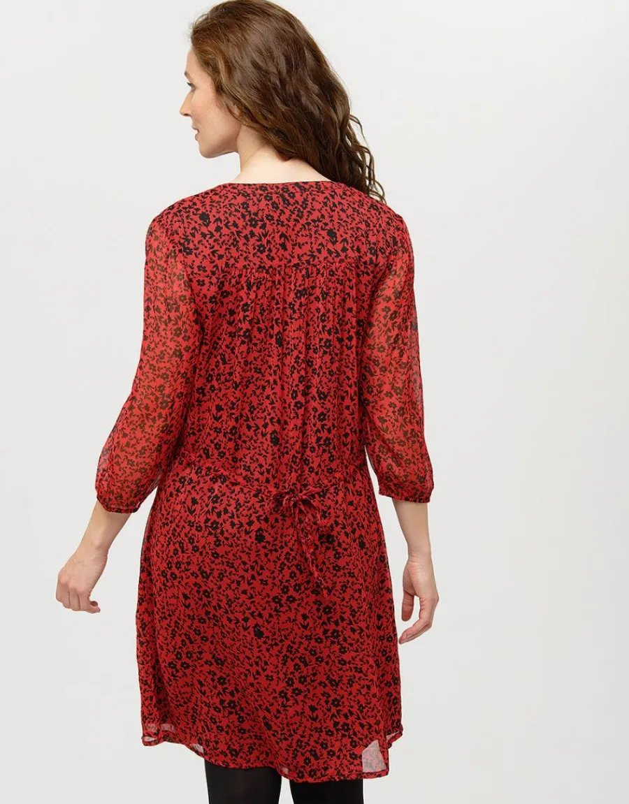 Christine Laure Robes|Robes & Jupes*Robe voile imprimé rouge