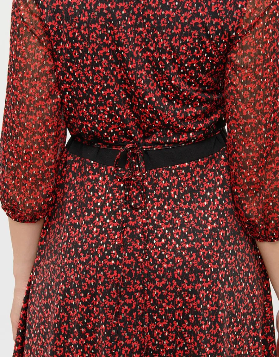 Christine Laure Robes|Robes & Jupes*Robe voile imprimé rouge