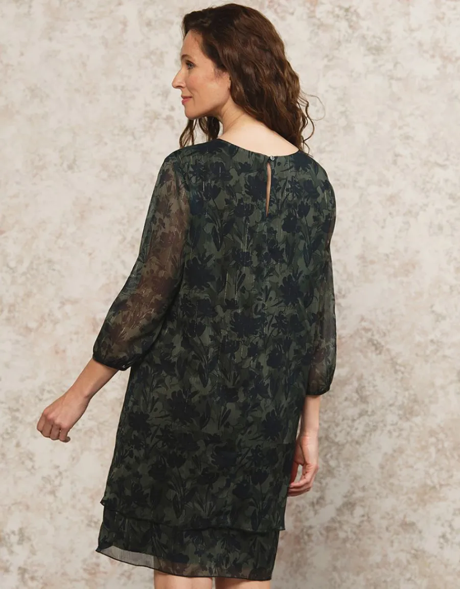 Christine Laure Robes|Robes & Jupes*Robe voile motif kaki