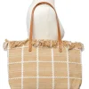 Christine Laure Maroquinerie|Accessoires*Sac cabas beige frange