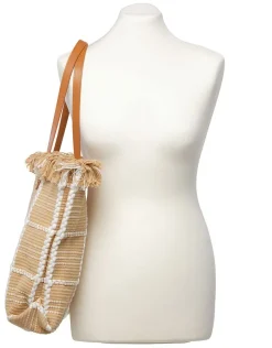 Christine Laure Maroquinerie|Accessoires*Sac cabas beige frange