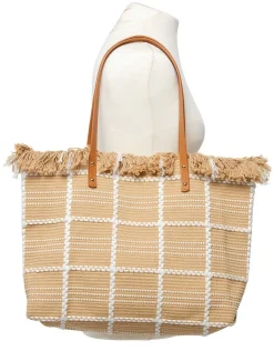 Christine Laure Maroquinerie|Accessoires*Sac cabas beige frange