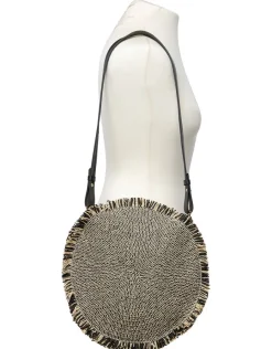 Christine Laure Maroquinerie|Accessoires*Sac rond paille noir