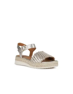 Christine Laure Sandales*Sandale corde cuir argent GEOX