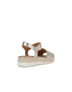 Christine Laure Sandales*Sandale corde cuir argent GEOX
