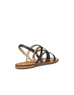 Christine Laure Sandales*Sandale plate cuir noir GEOX