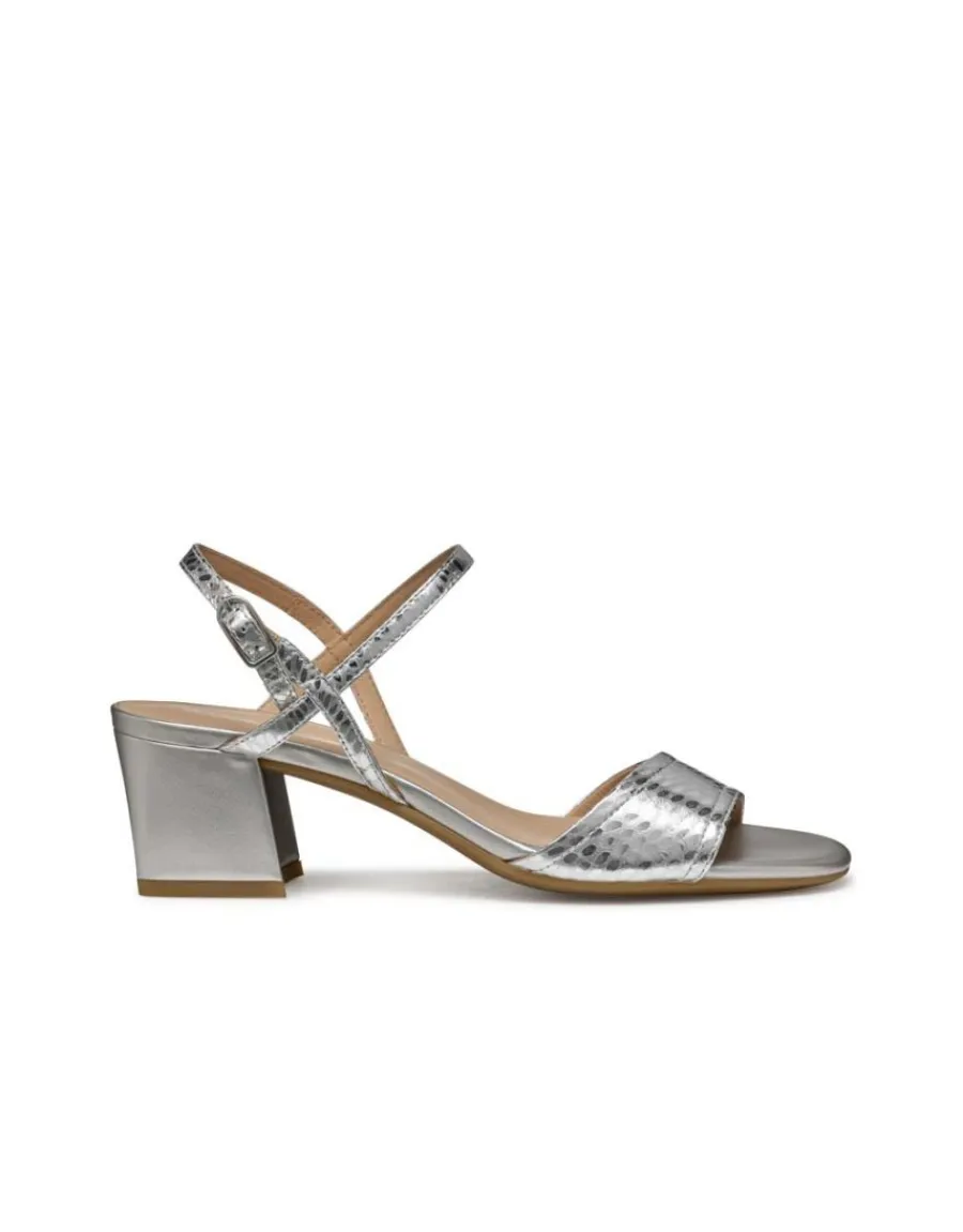 Christine Laure Sandales*Sandale talon cuir argent GEOX
