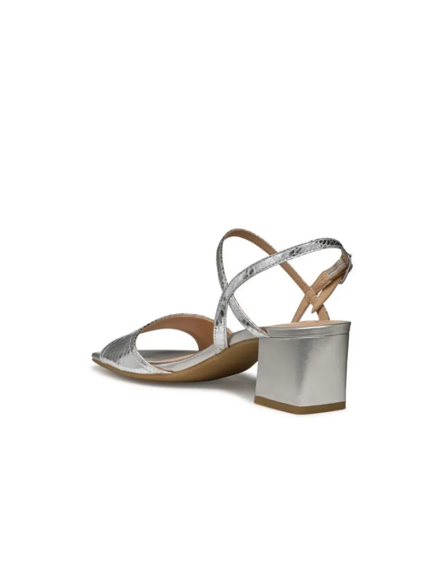 Christine Laure Sandales*Sandale talon cuir argent GEOX