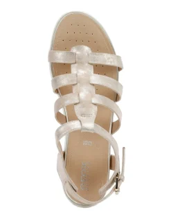 Christine Laure Sandales*Sandales cuir beige doré GEOX