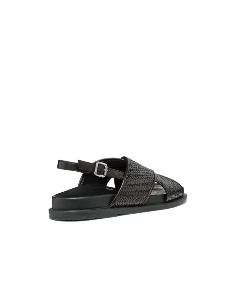 Christine Laure Sandales*Sandales plates cuir noir GEOX