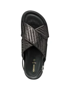 Christine Laure Sandales*Sandales plates cuir noir GEOX