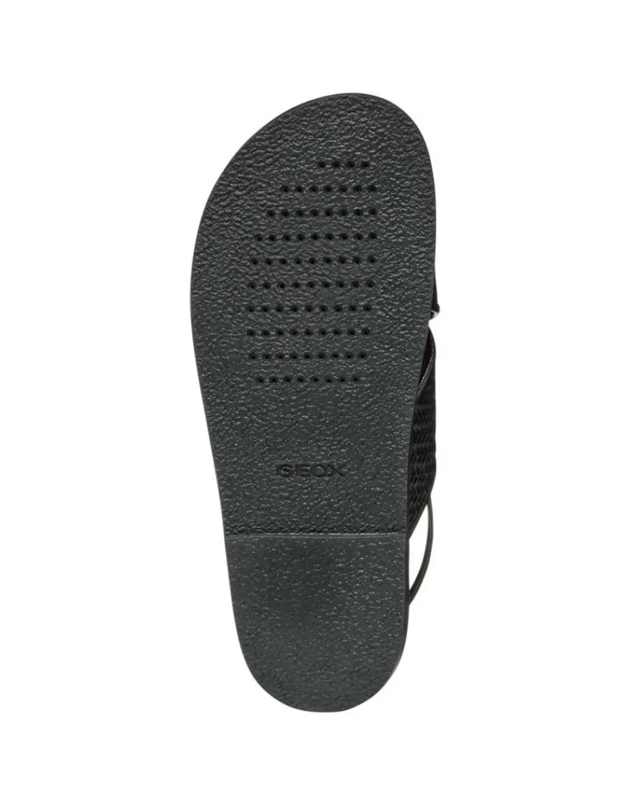 Christine Laure Sandales*Sandales plates cuir noir GEOX