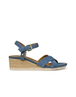Christine Laure Sandales*Sandales talon cuir bleu GEOX