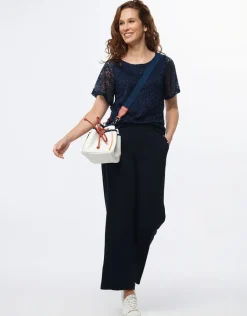 Christine Laure Chemisiers & Blouses|Hauts*Top dentelle chic marine