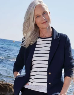 Christine Laure T-shirts|Hauts*Top marinière blanc