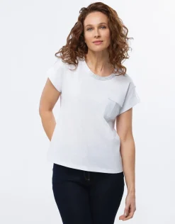 Christine Laure T-shirts|Hauts*T-shirt blanc coton