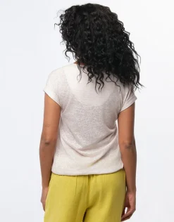 Christine Laure T-shirts|Hauts*T-shirt beige motif