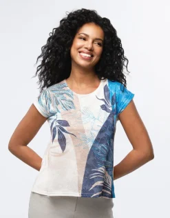 Christine Laure T-shirts|Hauts*T-shirt beige motif