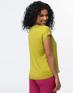 Christine Laure T-shirts|Hauts*T-shirt bi-matière vert