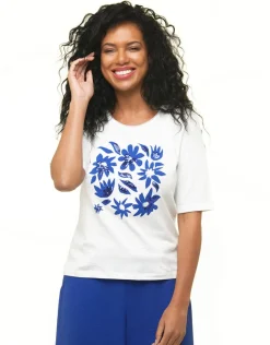 Christine Laure T-shirts|Hauts*T-shirt blanc 100% coton