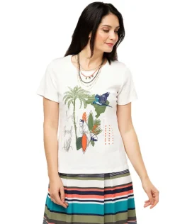 Christine Laure T-shirts|Hauts*T-shirt blanc 100% coton