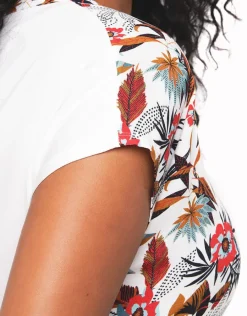 Christine Laure T-shirts|Hauts*T-shirt blanc fleuri