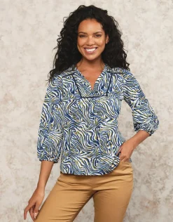 Christine Laure T-shirts|Hauts*T-shirt blanc imprimé