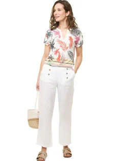 Christine Laure T-shirts|Hauts*T-shirt blanc imprimé