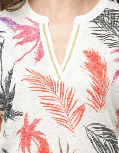 Christine Laure T-shirts|Hauts*T-shirt blanc imprimé