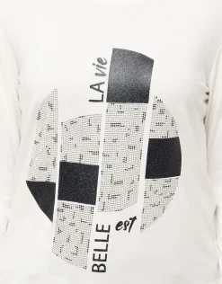 Christine Laure T-shirts|Hauts*T-shirt blanc imprimé