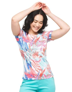 Christine Laure T-shirts|Hauts*T-shirt bleu imprimé