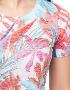 Christine Laure T-shirts|Hauts*T-shirt bleu imprimé