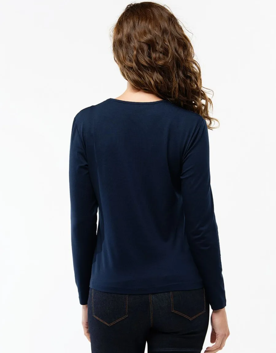 Christine Laure T-shirts|Hauts*T-shirt bleu imprimé
