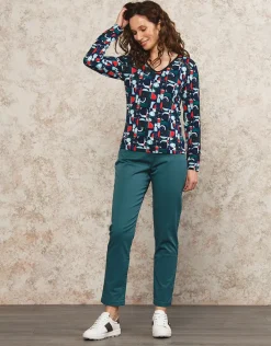 Christine Laure T-shirts|Hauts*T-shirt bleu motif