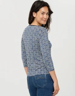 Christine Laure T-shirts|Hauts*T-shirt bleu motifs