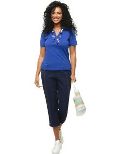 Christine Laure T-shirts|Hauts*T-shirt bleu roi coton